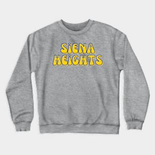 Retro Groovy Siena Heights University Lettering Crewneck Sweatshirt